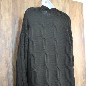 Allthreads XL Black Aspen Midweight Cable Knitted Cardigan